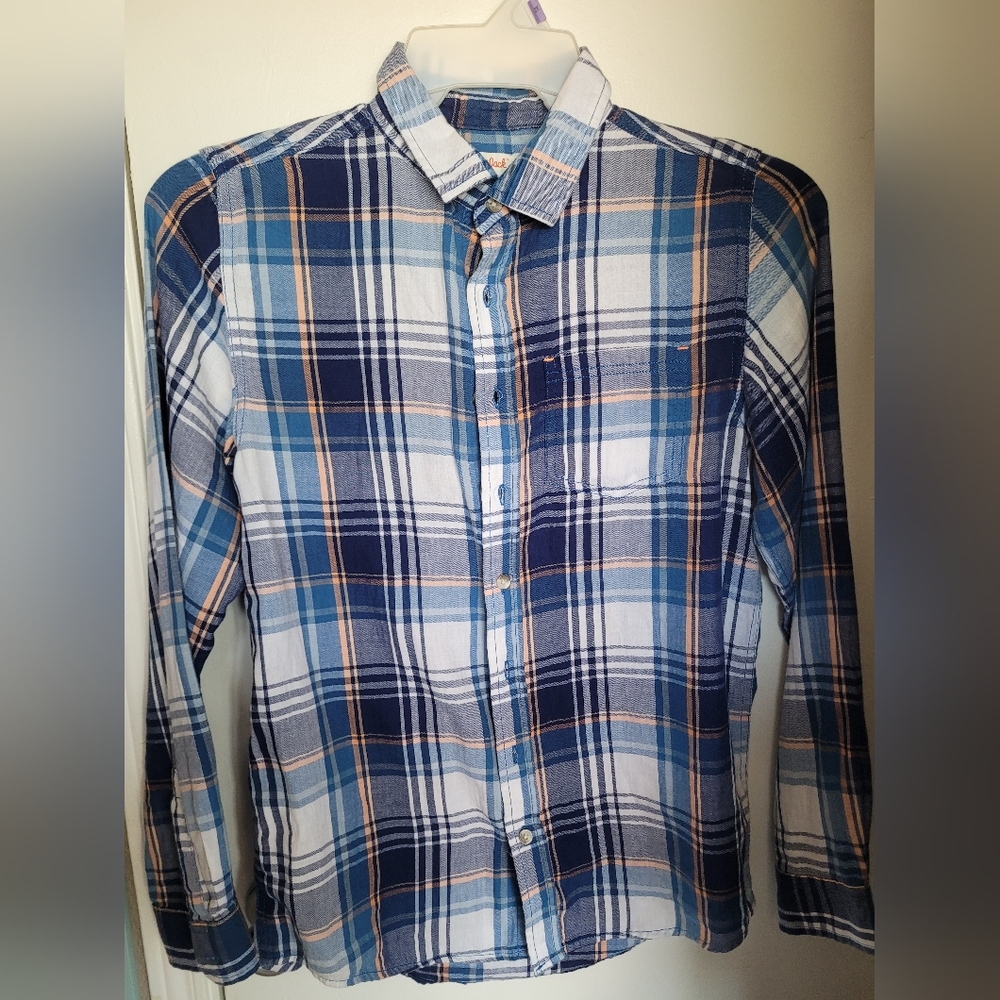 Boys button down flannel shirt